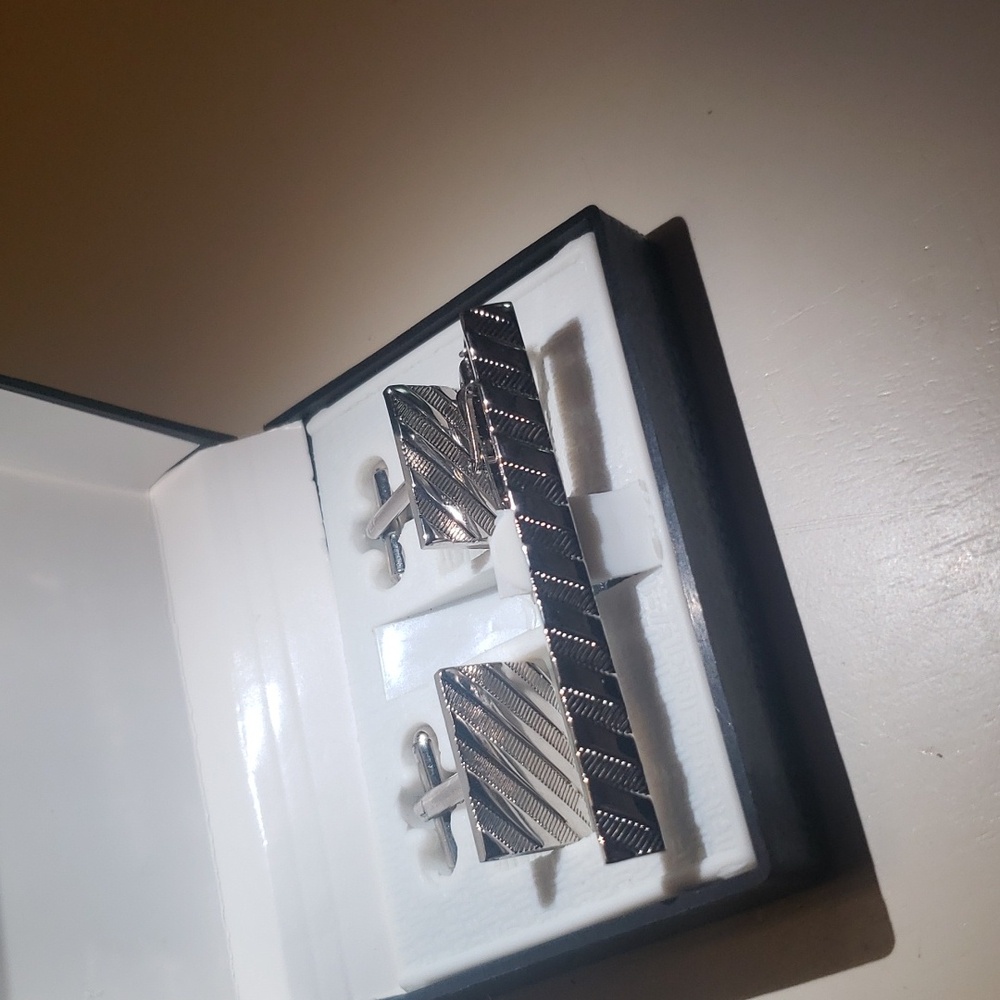 Silver Rectangle Cufflinks